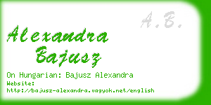 alexandra bajusz business card
